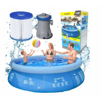 Бассейн надувной Avenli 76x300 см + аксессуары