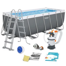 Бассейн каркасный прямоугольный 10в1 Bestway 56457N, 412 x 201 x 122 см