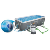 Басейн каркасний прямокутний 10в1 Bestway 56457N, 412 x 201 x 122 см