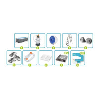 Басейн каркасний прямокутний 10в1 Bestway 56457N, 412 x 201 x 122 см