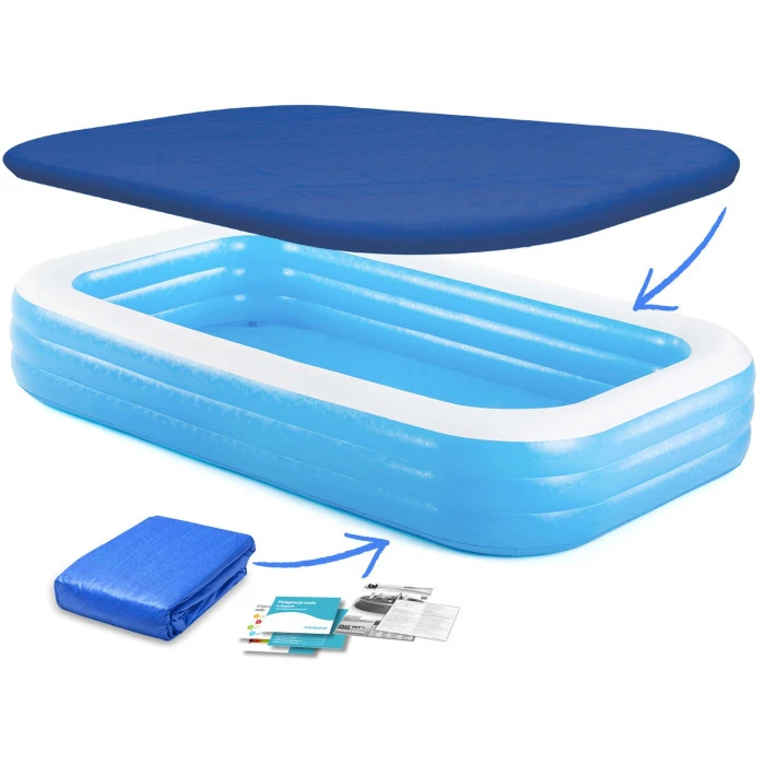 Бассейн надувной прямоугольный 3в1 Bestway 54009, 305 x 183 x 56 см