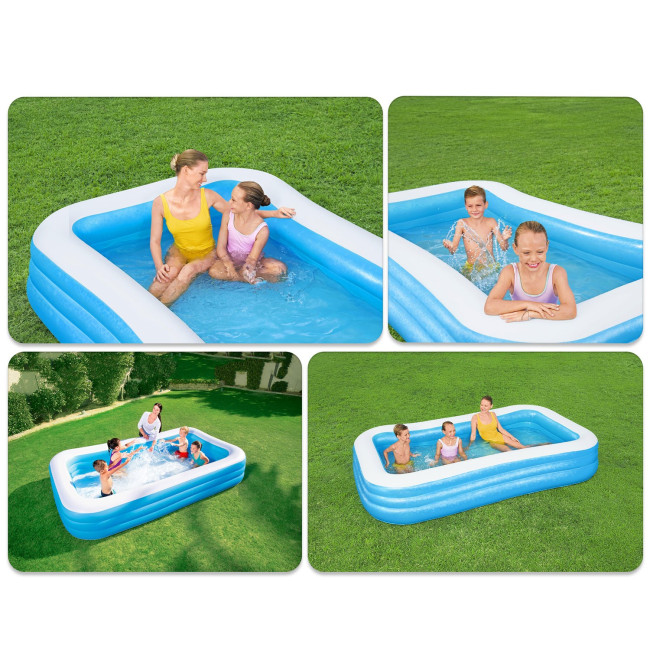 Бассейн надувной прямоугольный 3в1 Bestway 54009, 305 x 183 x 56 см