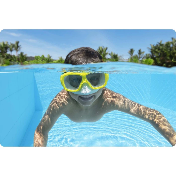 Маска для плавания Bestway 22039 красно-желтая.