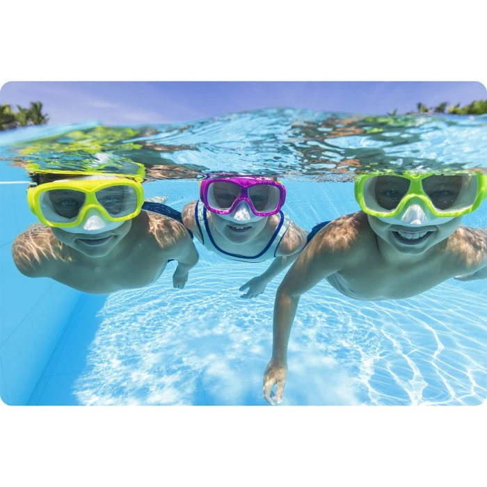 Маска для плавания Bestway 22039 красно-желтая.