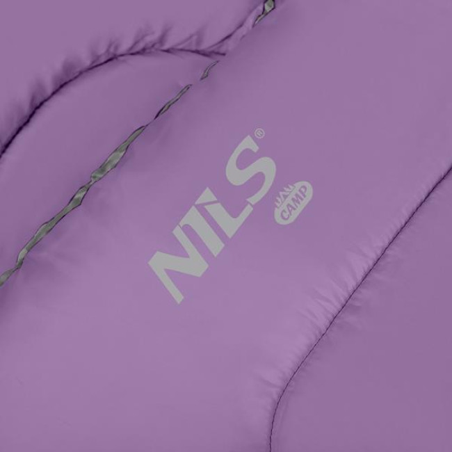 Спальный мешок размер M NILS CAMP NC2008 серо-фиолетовый