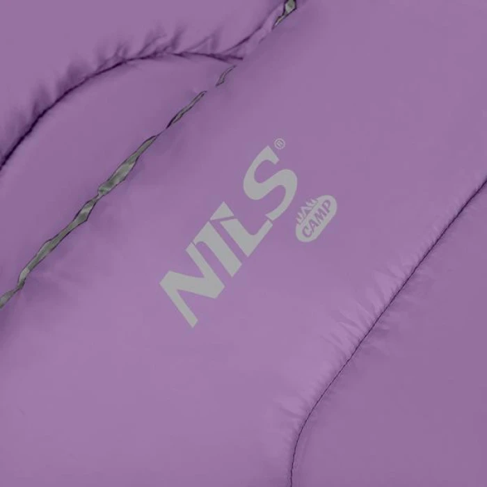 Спальный мешок размер M NILS CAMP NC2008 серо-фиолетовый