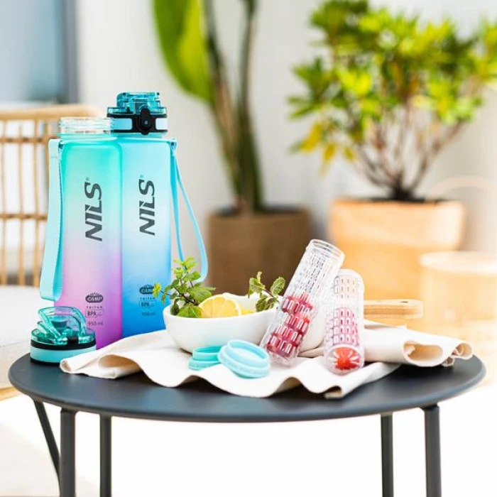 Трехтановая бутылка NILS CAMP NCD04 голубой