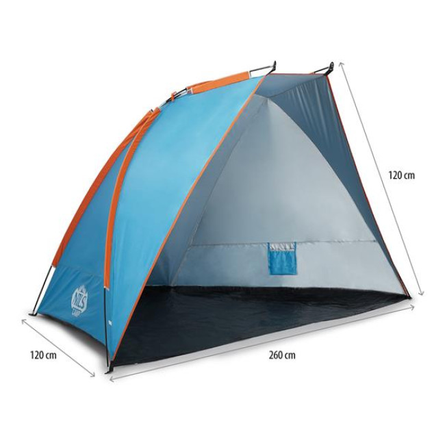 Пляжная палатка 260х120х120 NILS NC8030 голубой