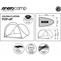 Самораскладная туристическая пляжная палатка Enero camp 200x120x110/90см синий