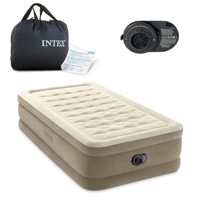 Матрас надувной Intex 64426ND со встроенным электронасосом 191x99 см, бежевый.