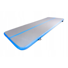 Мат надувной гимнастический SPARTAN AirTrack 300 x 100 х 10 см, серо-голубой.