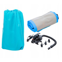 Мат надувной гимнастический SPARTAN AirTrack 300 x 100 х 10 см, серо-голубой.