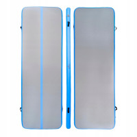 Мат надувной гимнастический SPARTAN AirTrack 300 x 100 х 10 см, серо-голубой.