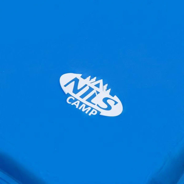 Двойной самонадувающийся коврик с подушкой NILS CAMP NC4060 голубой