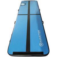 Мат гімнастичний надувний MASTER, 300 x 100 x 10 см, чорно-синій