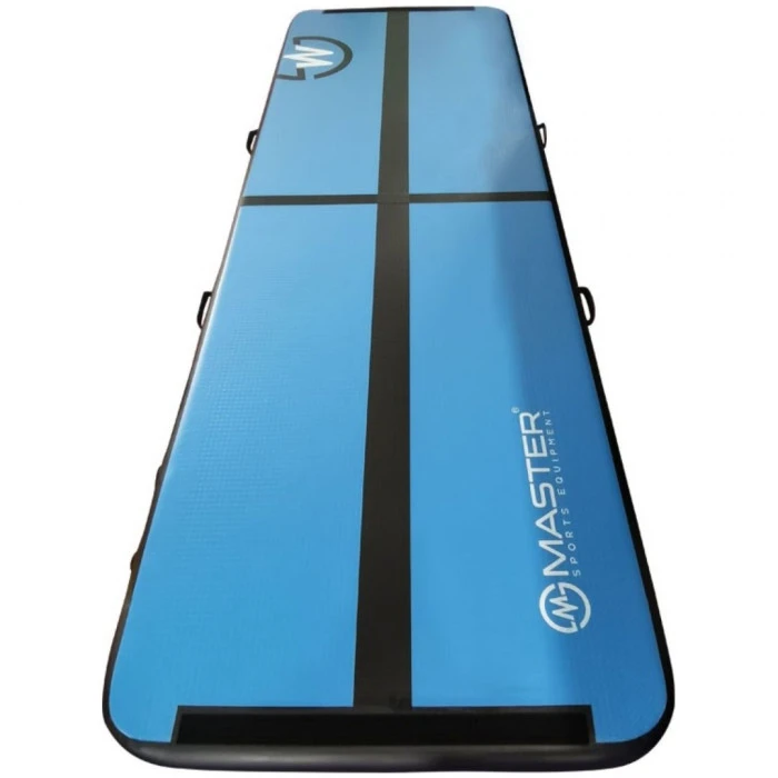 Мат надувной гимнастический MASTER, 300 x 100 x 10 см, черно-синий