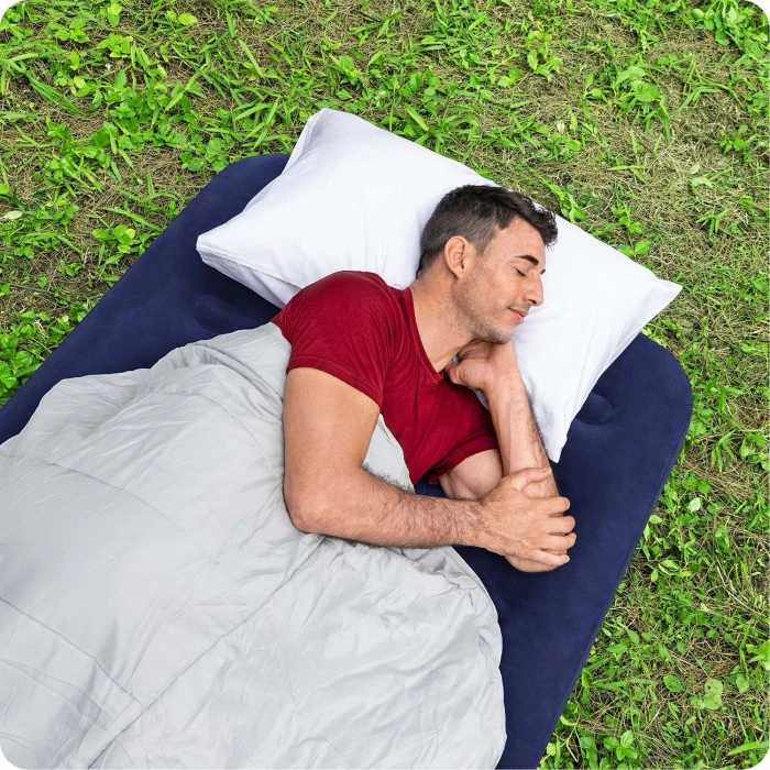 Матрац надувний Bestway 67001 з насосом 188x99 см, синій