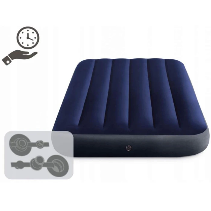 Надувной матрас Intex 64757 191x99x25 см, темно-синий