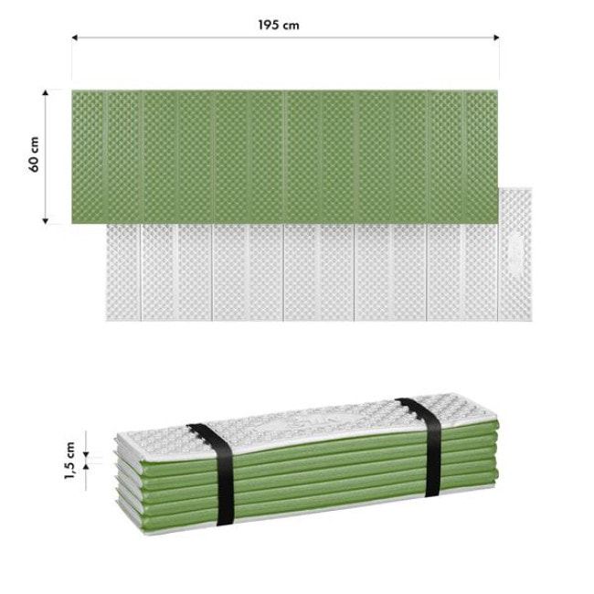 Килимок складаний NILS CAMP NC17103 195 см, зелений