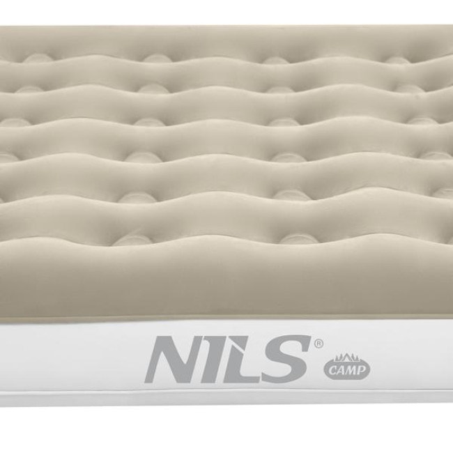 Матрац надувний двомісний NILS CAMP NC2803 203 х 152 х 22 см, бежевий