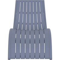 Шезлонг Siesta Slim, темно-сірий