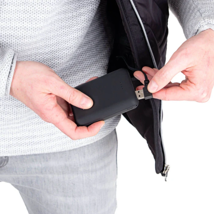 Мужской жилет с подогревом inSPORTline WARMhim - черный/XXL