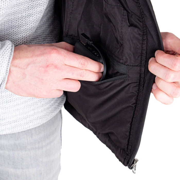 Мужской жилет с подогревом inSPORTline WARMhim - черный/XXL