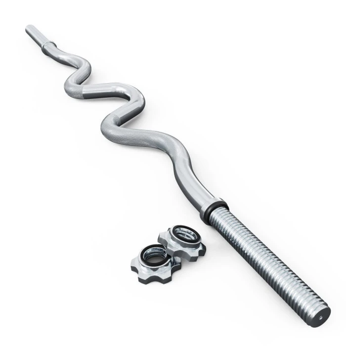 Гриф для штанги W-образный 120 см + зажимы K-Sport