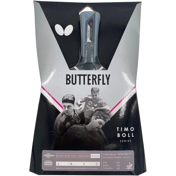 Ракетка для настольного тенниса BUTTERFLY Timo Boll, черно-красная.
