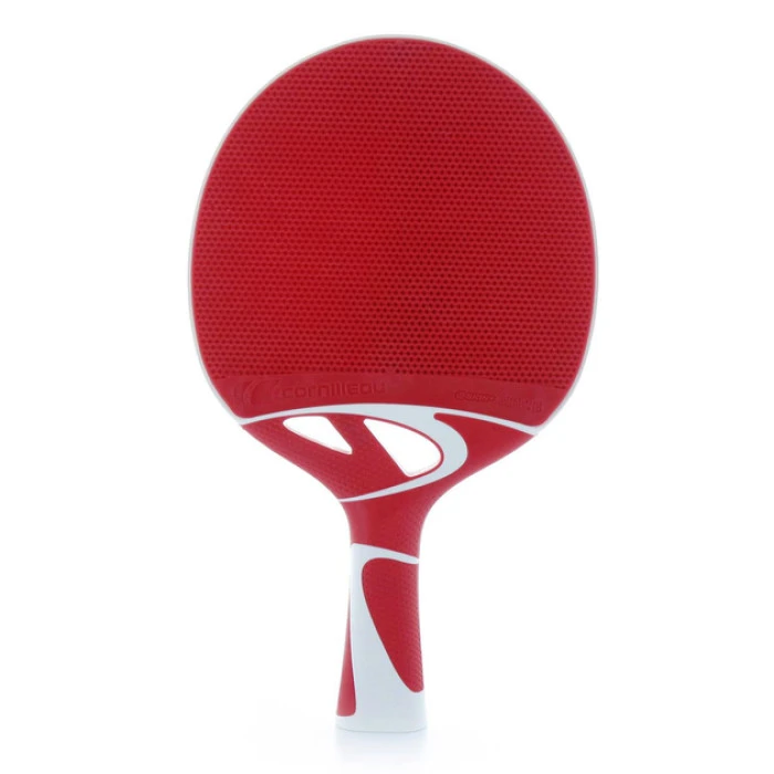 Ракетка для настольного тенниса Cornilleau TACTEO 50 OUTDOOR, красно-белая.