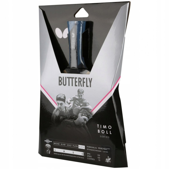 Ракетка для настольного тенниса BUTTERFLY Timo Boll Black, черно-красная.