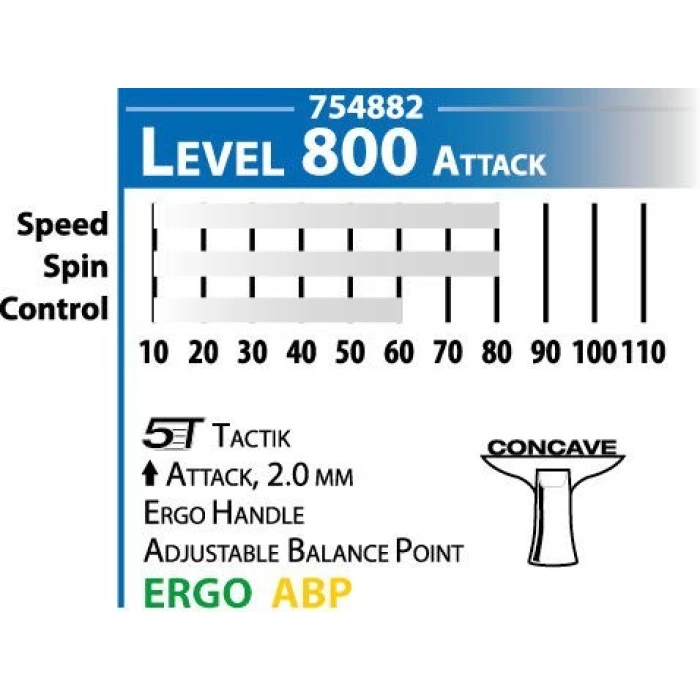Ракетка для настольного тенниса DONIC WALDNER 800, черная.