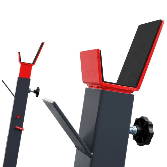 Скамейка для жима со стойками K-Sport KSSL099 + набор штанг и дисков 95 кг.