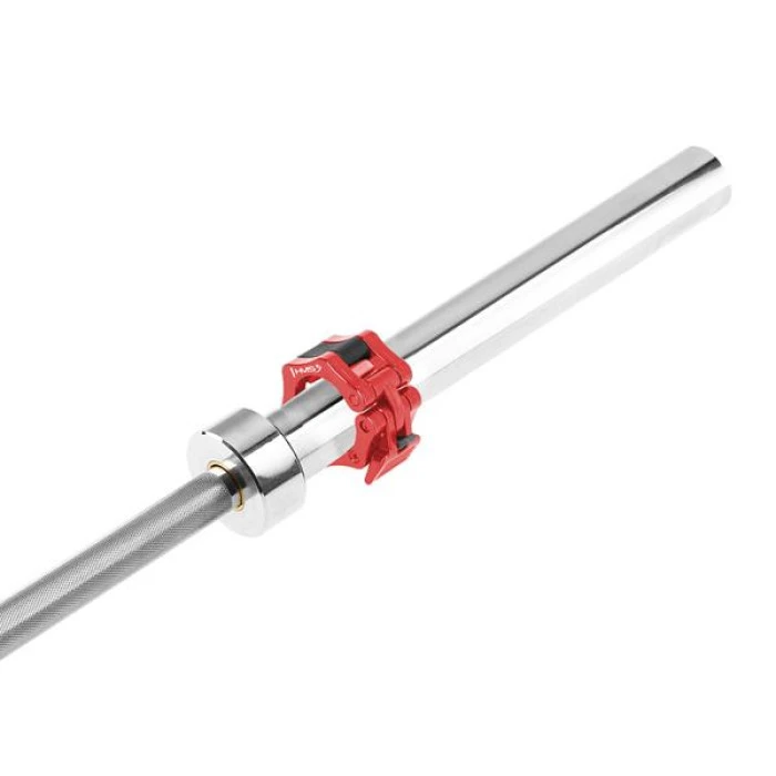 Гриф олімпійський HMS GOP220 PRO з затискачами ZG1000R, 220 см