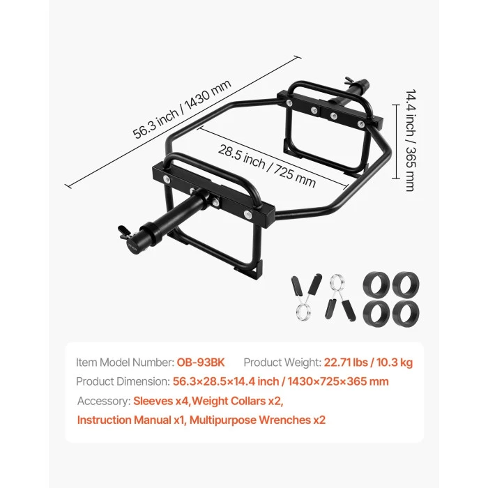 Гриф для штанги VEVOR 5,5 см, 240 кг