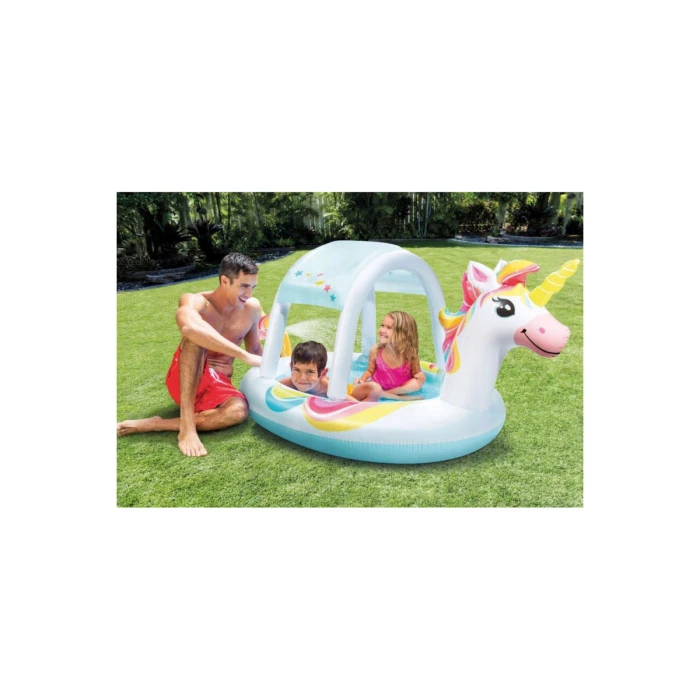 Бассейн надувной детский Единорог Intex 58435 254x132x109 см