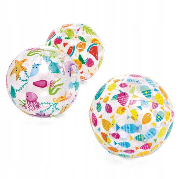 Мяч надувной пляжный INTEX 59040 Веселые рыбки, 51 см