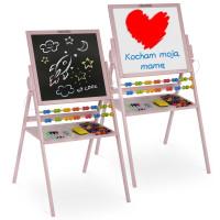 Меловая доска магнитная поворотная Ricokids розовая