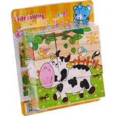 Дитячі дерев'яні кубики 18м+ Тваринки ZKL.ZRP-02