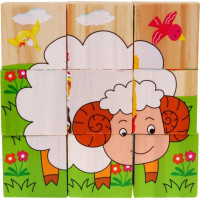 Детские деревянные кубики 18м+ Животные ZKL.ZRP-02