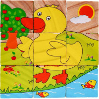 Детские деревянные кубики 18м+ Животные ZKL.ZRP-02