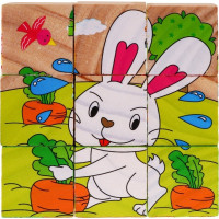 Детские деревянные кубики 18м+ Животные ZKL.ZRP-02