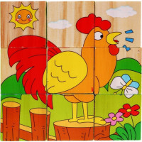 Детские деревянные кубики 18м+ Животные ZKL.ZRP-02