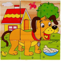 Детские деревянные кубики 18м+ Животные ZKL.ZRP-02