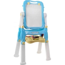 Велика двостороння дошка для дітей 3+ Блакитна + Магнітні крейдяні дошки + Аксесуари