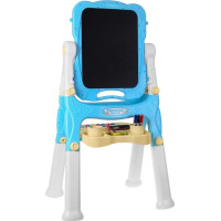 Большая двухсторонняя доска для детей 3+ Голубая + Магнитные меловые доски Аксессуары