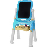 Большая двухсторонняя доска для детей 3+ Голубая + Магнитные меловые доски Аксессуары