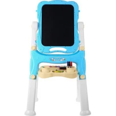 Велика двостороння дошка для дітей 3+ Блакитна + Магнітні крейдяні дошки + Аксесуари