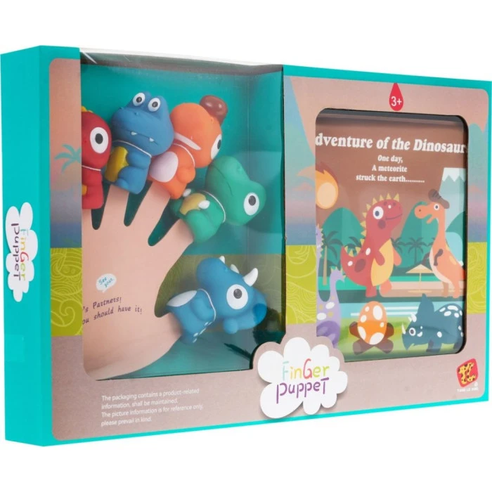 Пальчиковый театр из 5 элементов + книга о динозаврах Ramiz ZDZ.TL-134