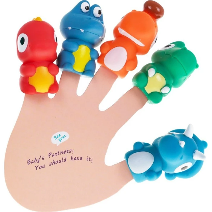 Пальчиковый театр из 5 элементов + книга о динозаврах Ramiz ZDZ.TL-134